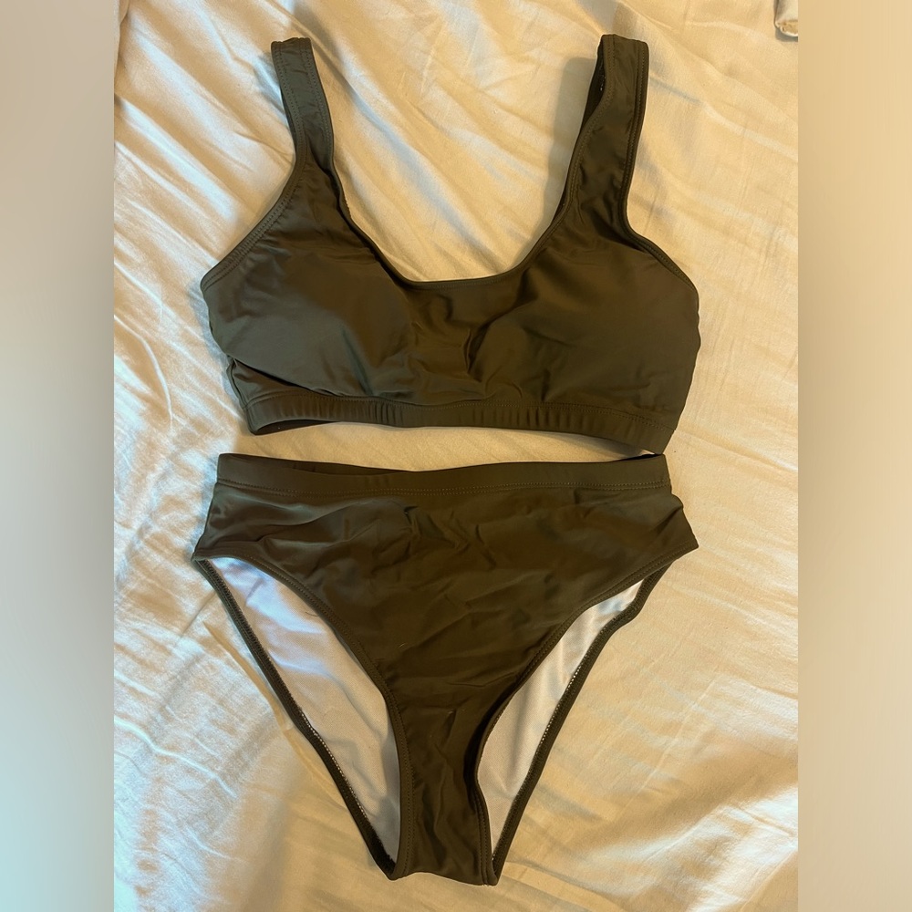 Green bathing suit